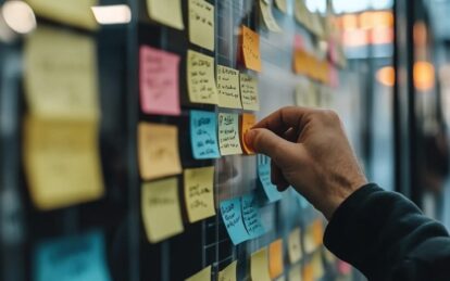 Planning With Post Its Stockcake